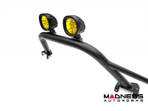 Ford Bronco Bull Bar - Front - Factory Bumper - ZROADZ - Prerunner Bar - 4in Round Amber LED